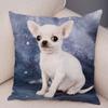Cute Pet Animal Pillowcase Decorative Cute Puppy Chihuahua Pillowcase Soft Plush Cushion Cover for Car Sofa Home 45x45cm