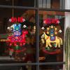 1 Pair Paper Cut New Year Window Stickers Large Size Window Glass Decor  Living Room