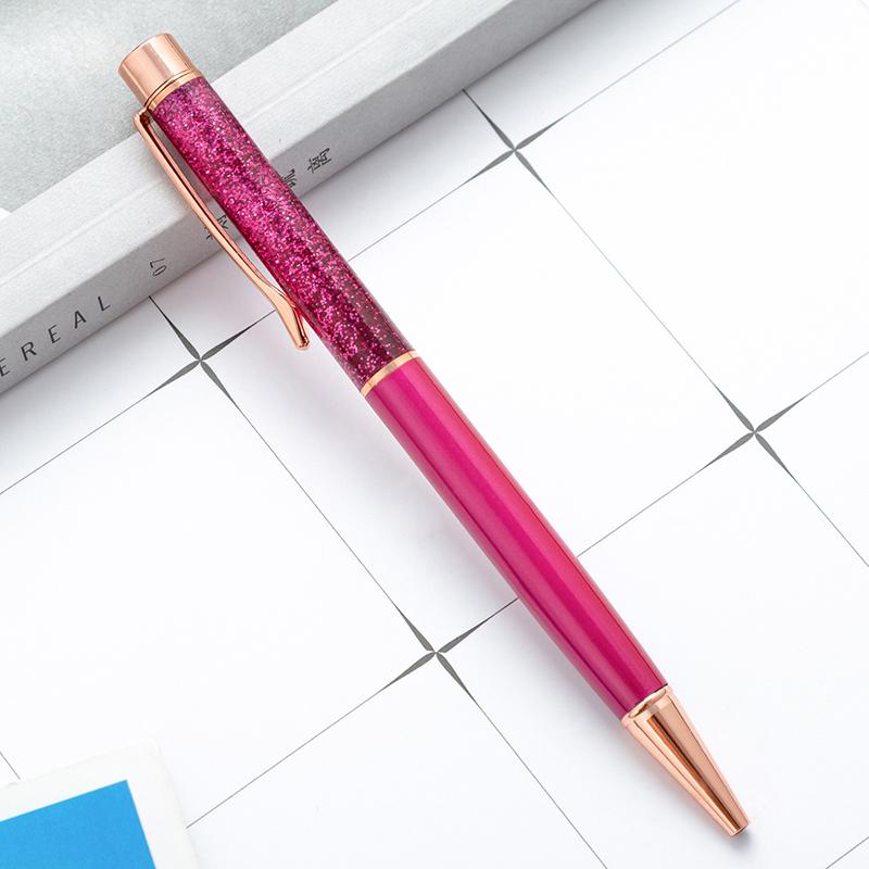 Новые ручки из золотой фольги, металлические шариковые ручки, индивидуальные подарки на день рождения, шариковые ручки с гравировкой имени, индивидуальный лазерный логотип