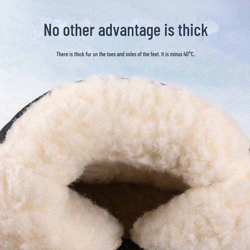 Men's Winter High-Top Non-Slip Outdoor Snow Boots - Thick, Warm, Casual, Waterproof, Plus Velvet