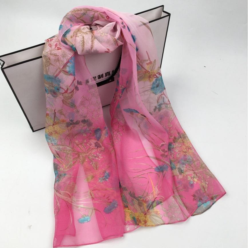 Ji Fashion Women'S Scarf Printing Temperament Versatile Foreign Trade Headscarf Georgette Soft Shawl