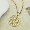 Модные necklaces с подвесками Дерево Жизни из нержавеющей стали с кристаллами для женщин, золотые necklaces, ювелирные изделия, bijoux, нержавеющая сталь, женские