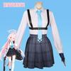 Blue Archive Takanashi Hoshino Game Cosplay Costume Women Jk School Uniform Sailor Suit Wig Shoes Headwear Halo Halloween Party