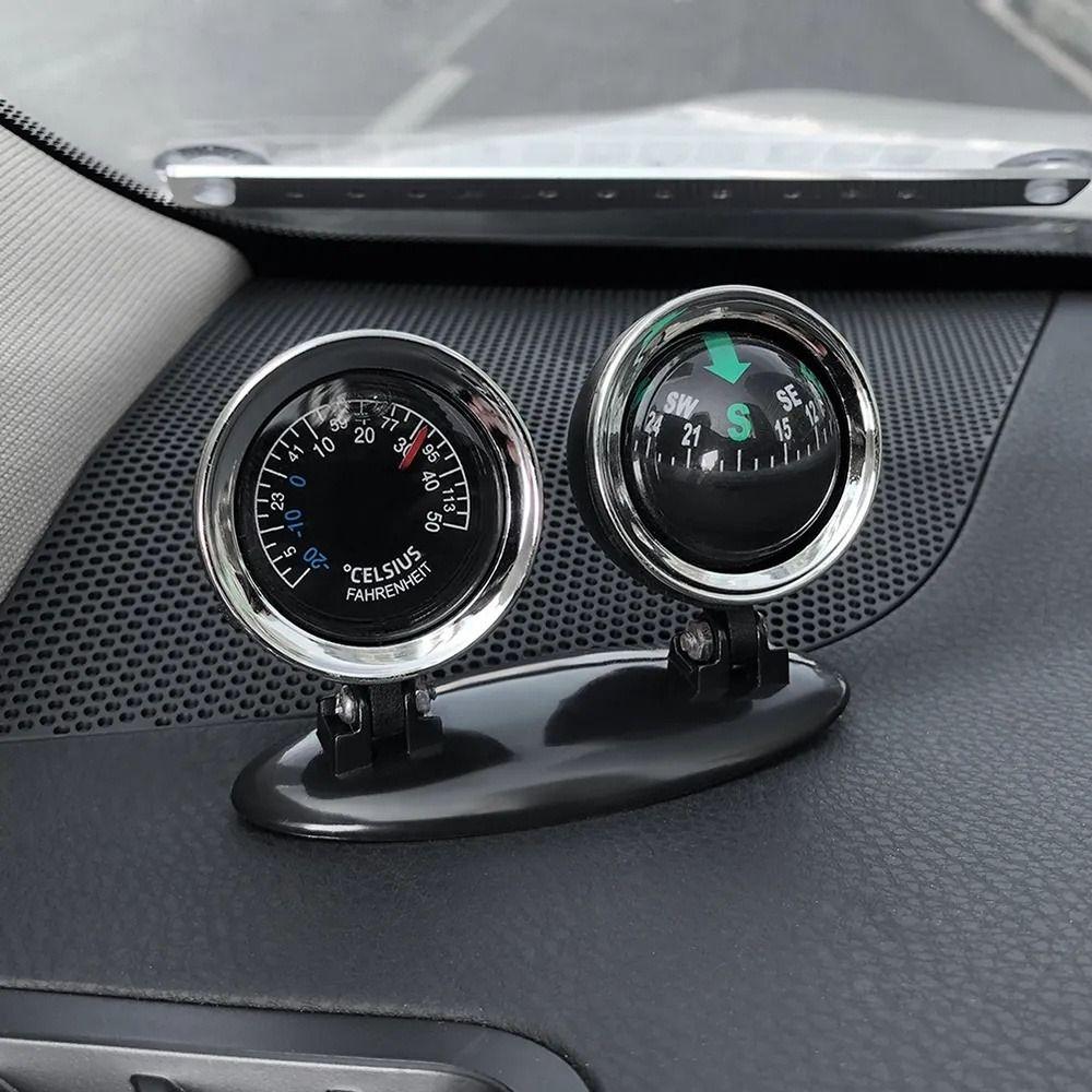 Dashboard Guide Ball Vehicle Compass Navigation Tools Car Thermometer Automobile Interior