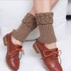 Border Knitted Short Korean Version Winter Women Shoe Covers Foot Covers New Flip Over Scallop Yarn Sock Covers Leg Guards