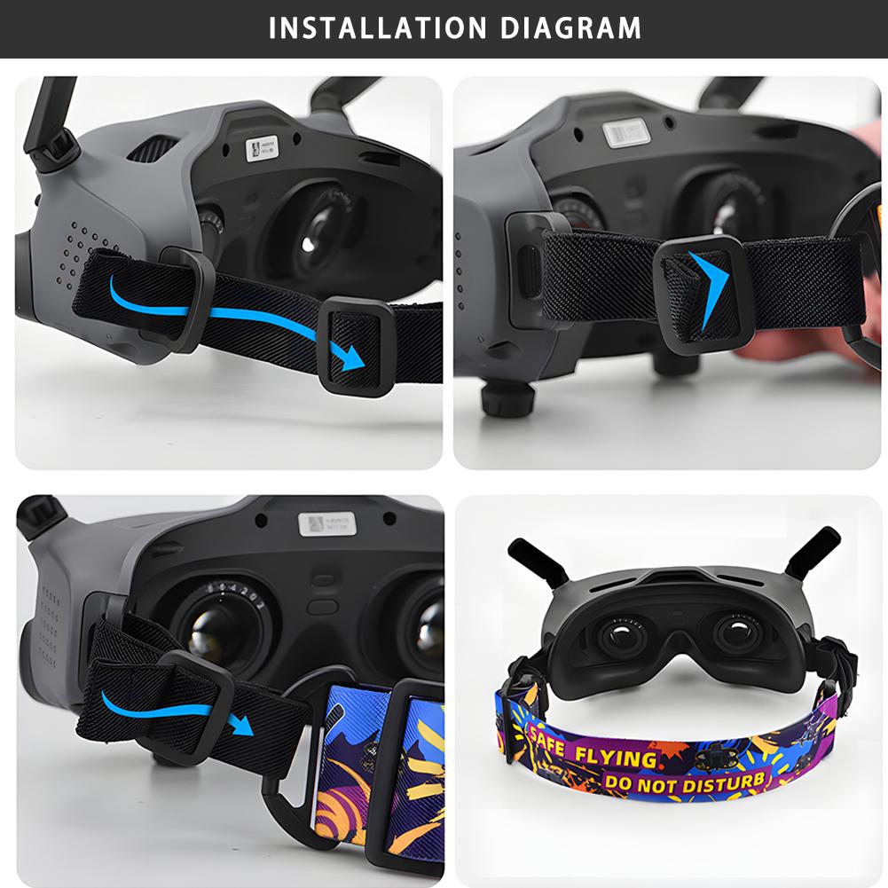 Регулируемый ремешок на голову для очков DJI Avata Goggles 2 и ремешок на голову для очков DJI FPV Goggles V2, совместимость: Аксессуары для очков DJI