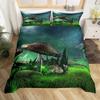 Cute Mushroom Duvet Cover Set Cartoon Mushrooms Comforter Cover Wild Mushroom Bedding Set Wildflower Botanical Plant Quilt Cover