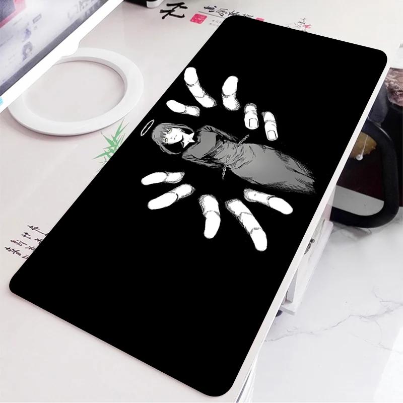 Art Pretty Comic Black White Girl Mouse Pad Dark Girls Gamer Computer Laptop Gaming Pc Accessories Keyboard Laptop Desk Mats