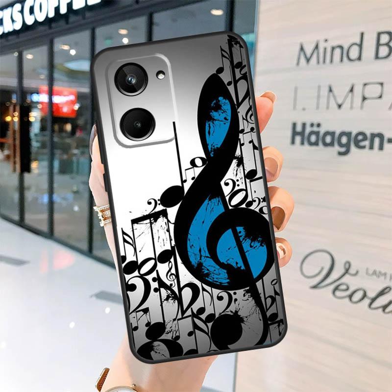Символ Музыкальная Нота Чехол для Пианино Для Realme GT7 Pro GT6 11 12 13 14 15 Pro Plus C55 C53 C35 C33 C61 C65 C67 C53 C71 C75