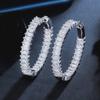 Серьги-кольца из сияющего циркония в корейском стиле - универсальные серьги Temperament E7087