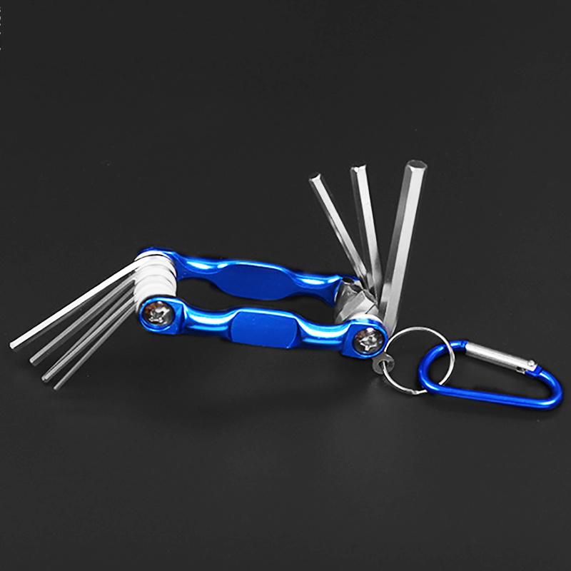 Folding Hexagon Wrench Set Hexagon Screwdriver Flat Head Allen Wrench Hand Tools Metal Portable Set