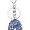 Keychain for Dad Father Alloy Appreciation Earphone Case Decoration Blessing Charm Fathers