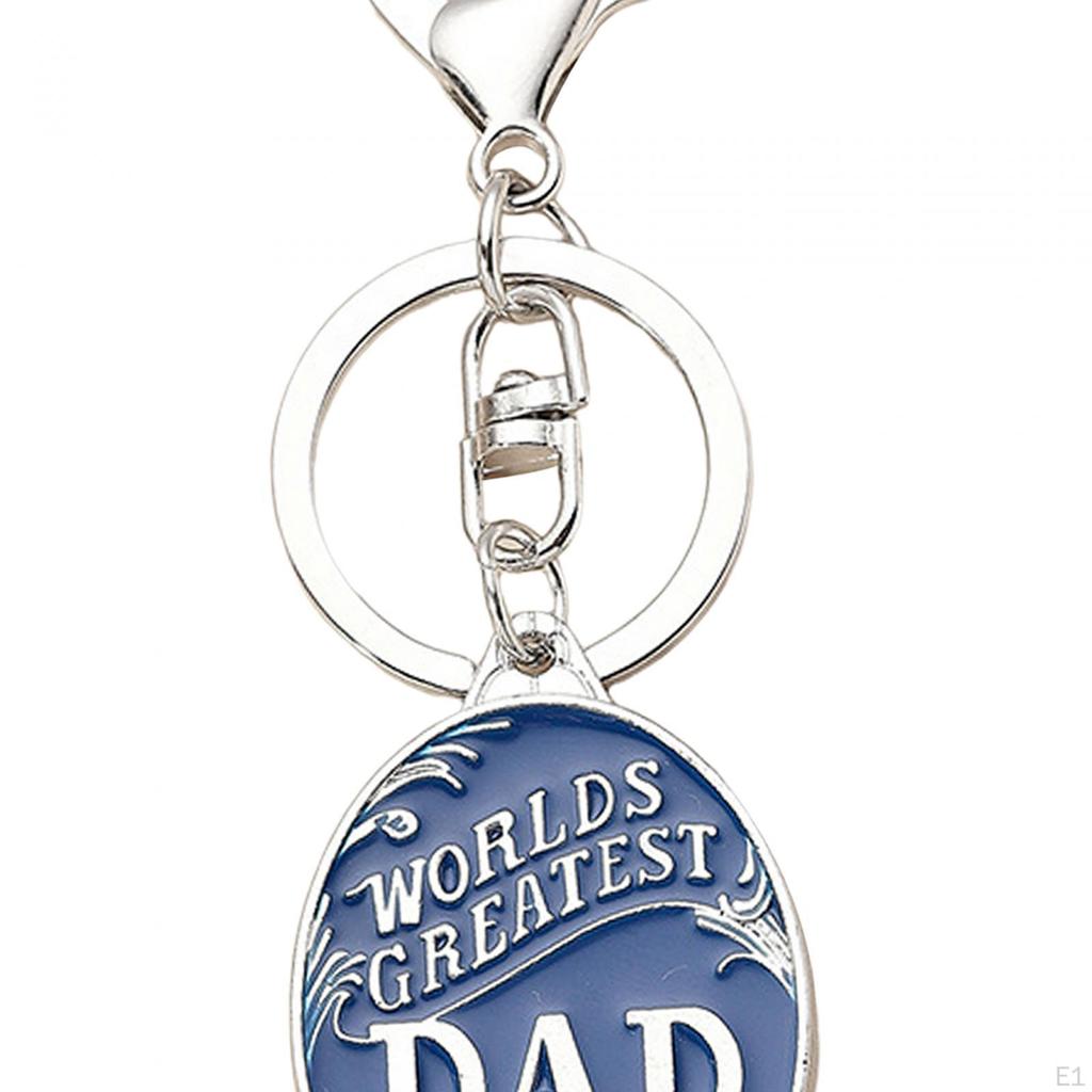 Keychain for Dad Father Alloy Appreciation Earphone Case Decoration Blessing Charm Fathers