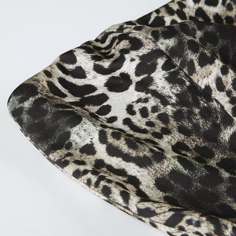 Женское сладкое и пряное платье с леопардовым принтом, облегающее, с открытой спиной, с короткими рукавами, пышное, ультракороткое платье Spice Girls