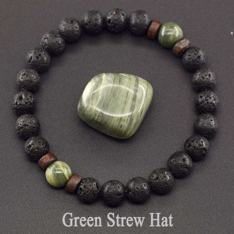 Браслет из натурального желтого тигрового глаза для мужчин и женщин, черный браслет из вулканической лавы, тибетский Будда, эластичная веревка, парный браслет из камня