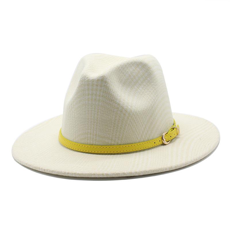 Уличный снимок Шерстяная Британская Ретро Джазовая Шляпа, Мужская и Женская Шляпа-цилиндр с широкими полями, Фетровая Шляпа Универсальная
