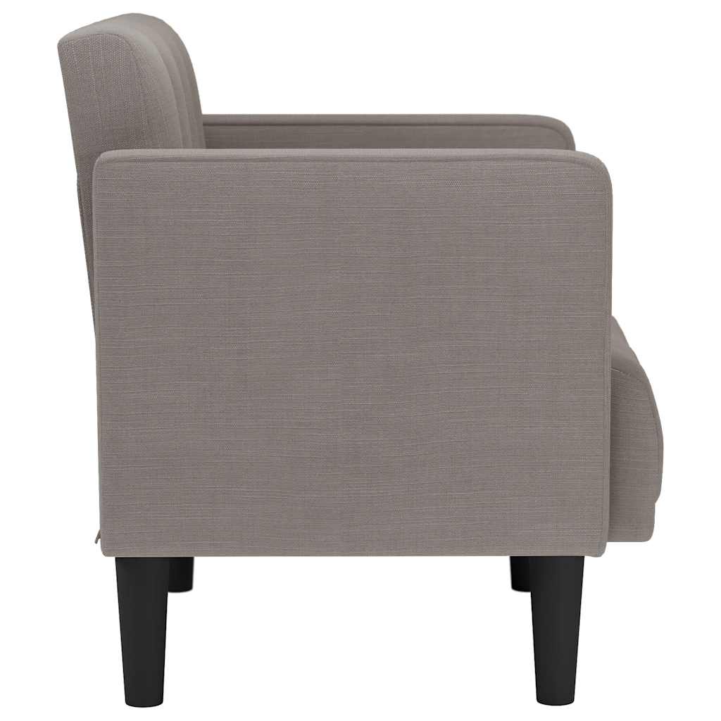 Armchair with Armrests Taupe 53 cm Fabric