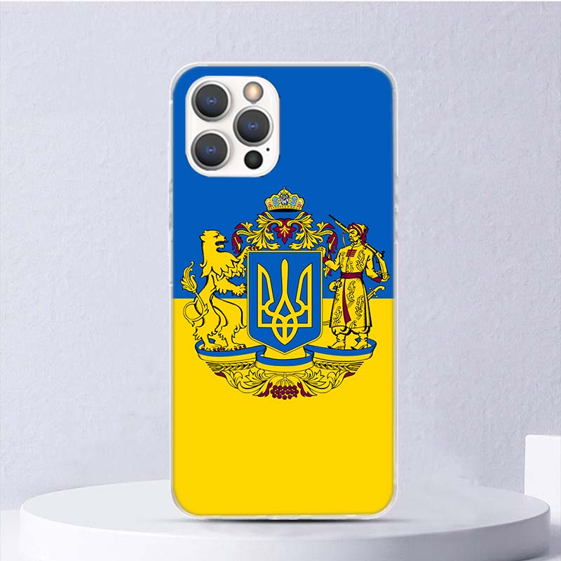 Мягкий чехол с флагом Украины для iPhone 11 12 13 Mini 14 Pro Max Apple, чехол для телефона X XS XR SE 7 Plus 8 + 6 6S 5S Funda Coque