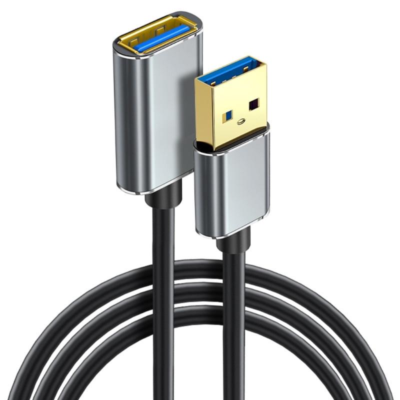 Алюминиевый USB 3.0 удлинительный кабель 5 Гбит/с Быстрая зарядка Шнур для ПК Ноутбука Внешнего жесткого диска Мыши Клавиатуры Кабель для передачи данных