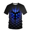 Футболка с дизайном кубика Рубика для мужчин, модные футболки с 3D-принтом, оригинальные летние повседневные футболки с короткими рукавами и круглым вырезом, спортивная свободная футболка