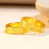 2026 Vietnamese Sand Gold Brushed Rice Pattern Ring: Ancient Method, Luxurious High-End Feel