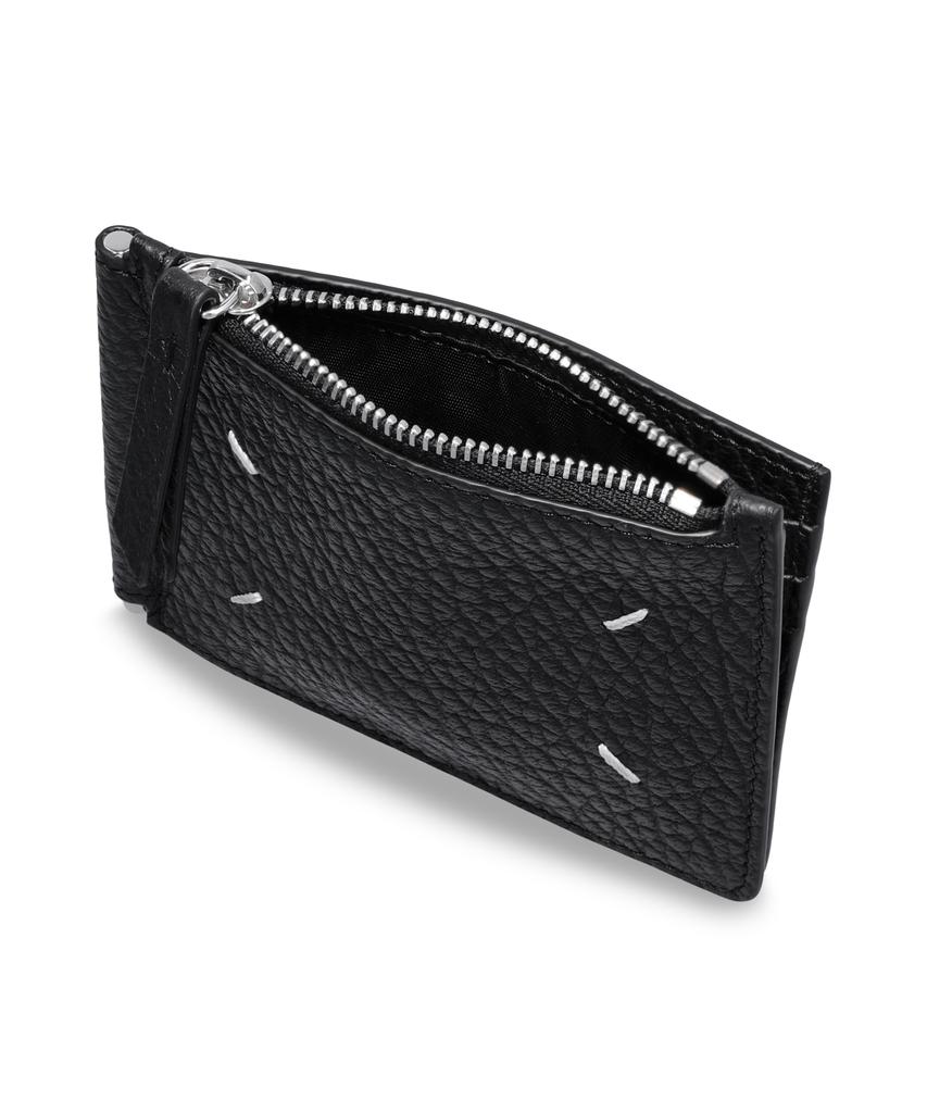 Maison Margiela 4-Stitch Slim 2-Pincer Money Clip Wallet - Black / Sa1Ui0050P4455T8013