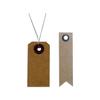 4 X 2 Cm Kraft Labels with Metal Wire + 20 Pennant Kraft Labels