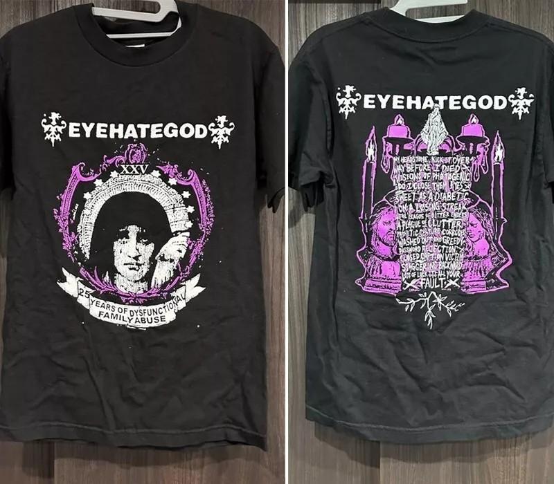 Футболка Eyehategod 90-х, черная, с принтом с обеих сторон, Ремейк, Мужская Женская S-5XL, Унисекс