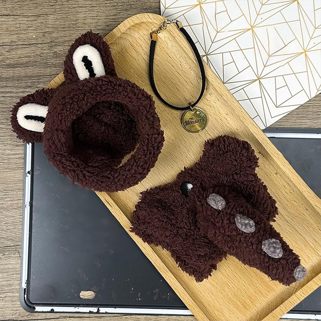 Doll Clothes Set 17cm Doll Accessories Love Heart Top Scarf Hat No Dolls