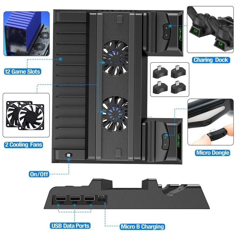 Напольный вентилятор для игровой консоли Sony PS4 Playstation Play Station PS 4 Pro Slim Держатель для контроллера Поддержка управления Аксессуары Держатель Охладитель