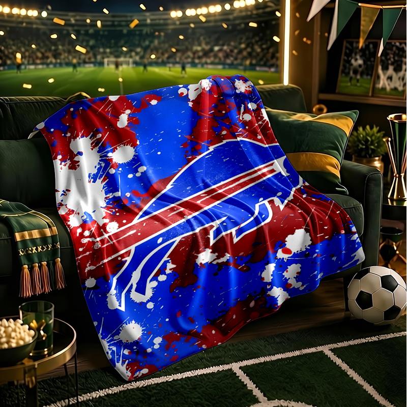 Buffalo basketball Art Blanket Lightweight Flannel Bedding Blanket Perfect for Travel, Camping, Living Rooms, Offices, Sofas, Fan Christmas gift