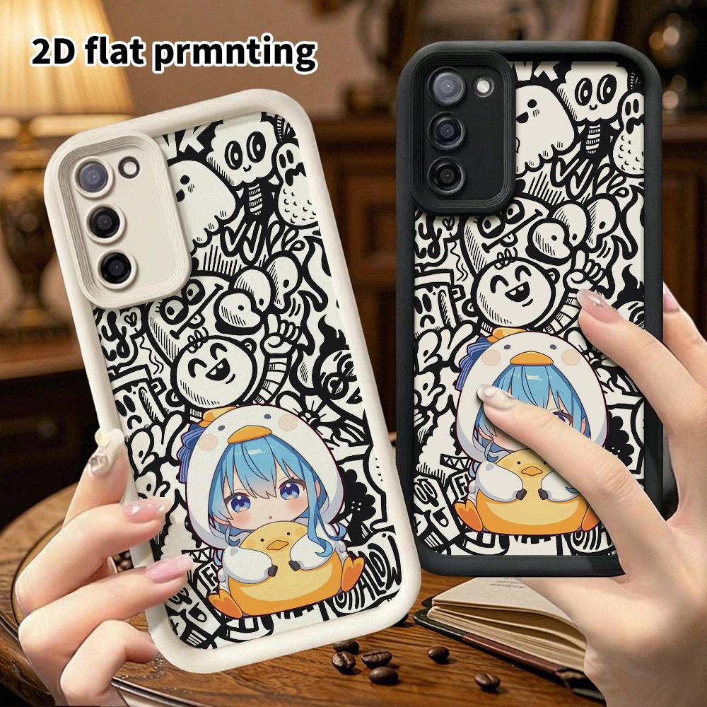 Phone Case: 2D Flat Samsung Galaxy A34 A35 M05 M06 S20 S22 S21 FE Plus 5G Protective Case, Cape Girl, Christmas and Halloween Gifts