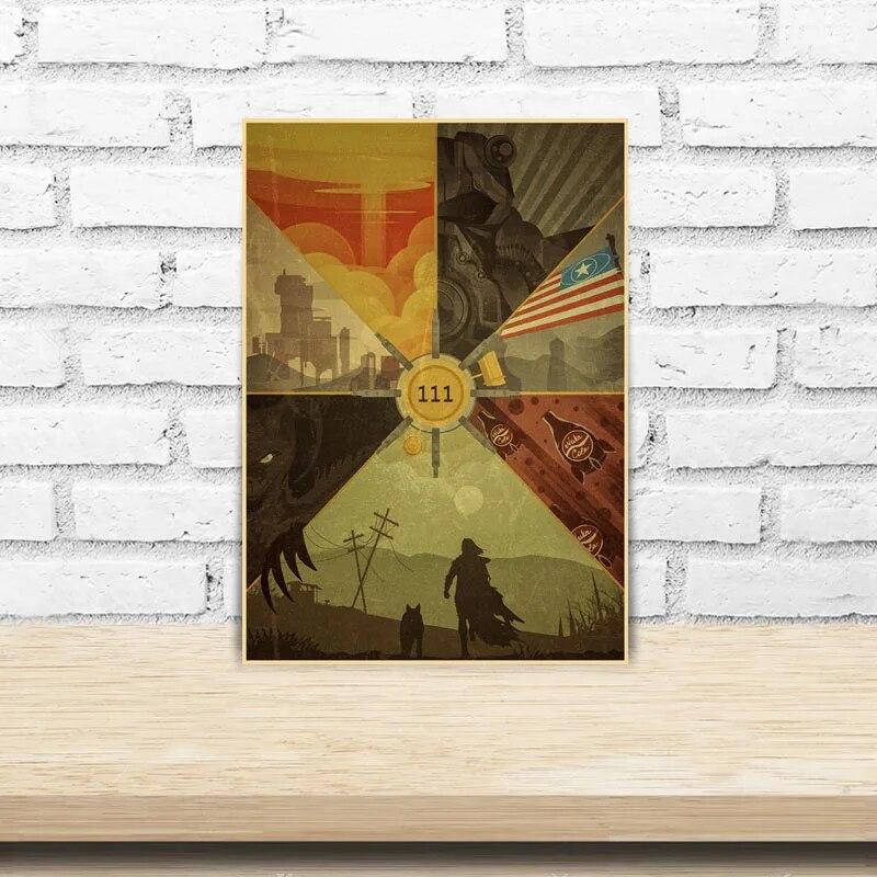 Современное украшение для дома, живопись, HD принты, постеры с видеоиграми, крафт-бумага, винтажный плакат, настенная наклейка, декор для комнаты, бара, кафе