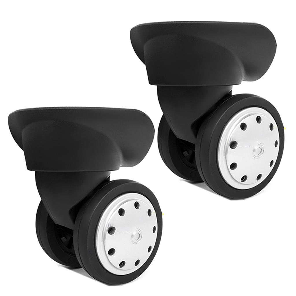 2 шт. сменные роликовые колеса для тележки, сверхпрочные роликовые колеса для багажной коробки, чемодана, поворотные на 360 градусов, бесшумные колеса
