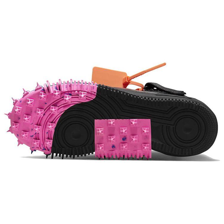 Off-White x Nike Air Force 1 Mid Черные Унисекс Кроссовки Прозрачные DO6290-001