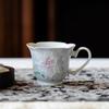 Ceramic Teacup Hand-painted Lily Fragrant Petal Handle Cup Gift Box Household Kung Fu Tea Set Tea Master Cup