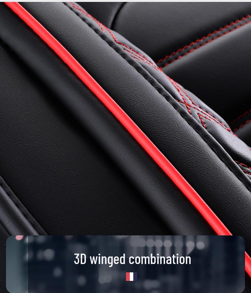 Всесезонный универсальный чехол для автомобильного сиденья из кожи наппа - Дышащий перфорированный дизайн с полным охватом