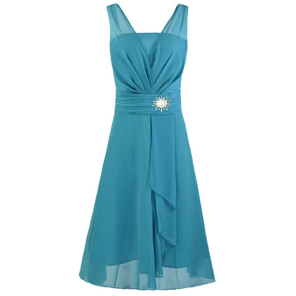 Женское торжественное свадебное платье для подружки невесты с высокой талией, бальное платье для выпускного вечера, коктейльное платье