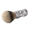 YAQI Подставка 24 мм Матовая хромированная металлическая ручка Портативная легкая винтажная кисть для влажного бритья Кисть для бритья из барсучьего ворса Silvertip