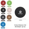 ear1 2PCS Car Felt Material Coasters Water Cup Holder Mat Trimmmable For VW Scirocco Jetta Golf Passat Polo Tiguan Sharan Touran