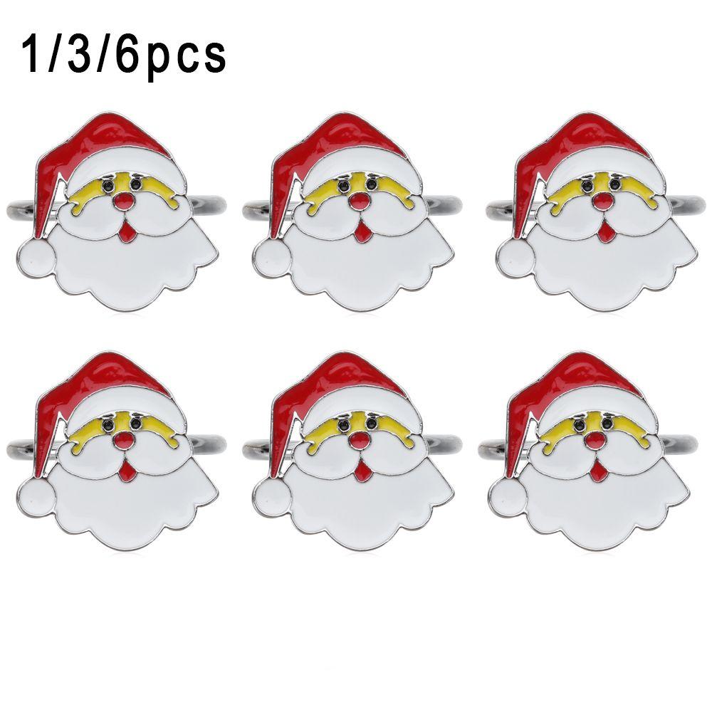 Xmas Kitchen & Bar DIY Craft Wedding Supplies Santa Claus Mouth Ring Napkin Ring Christmas Supplies
