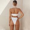 Women One-Piece Swimsuit Sexy Hollow Out Cross Straps Halter Monokini Quick Drying