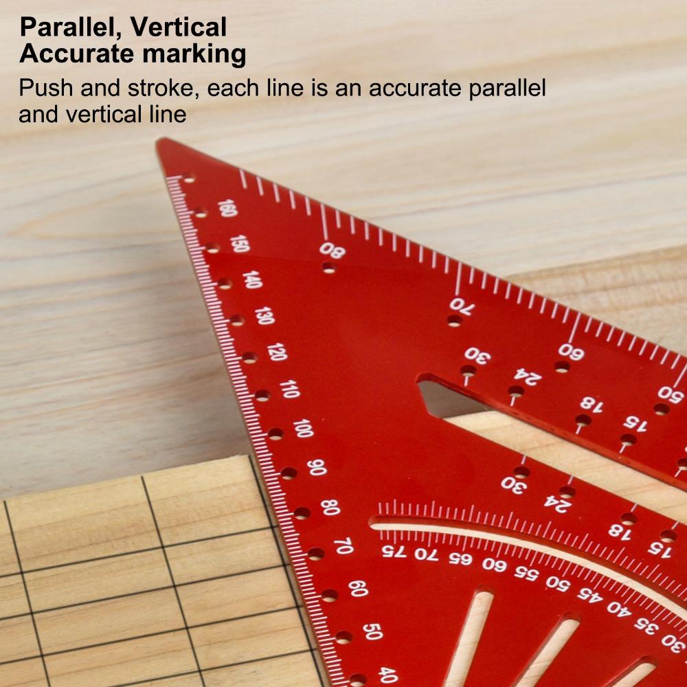 Aluminum Alloy Aluminum Triangle Ruler Clear Scales Rafter Square Protractor Angle Ruler Measuring