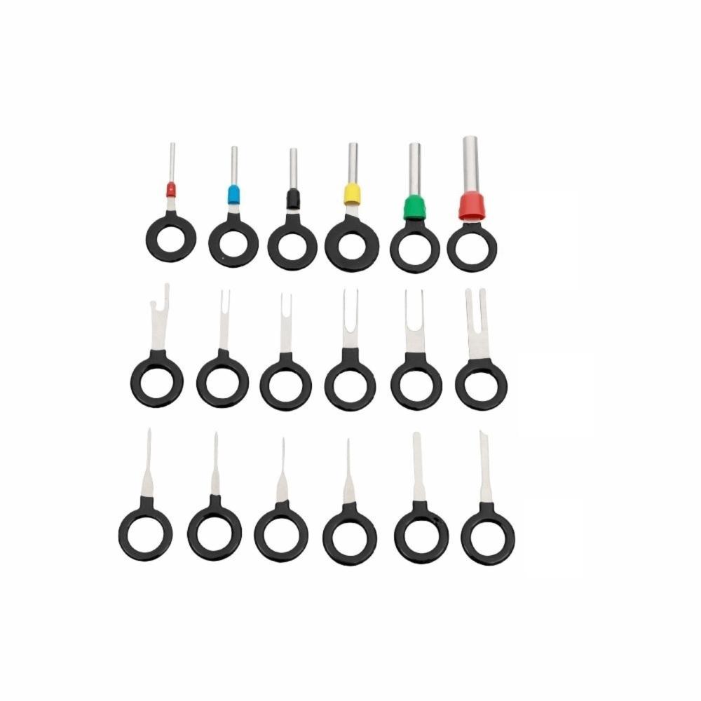 18PCS Metal Tips Wire Harness Terminal Extractor Car Terminal Puller Kit Electrical Circuit Work