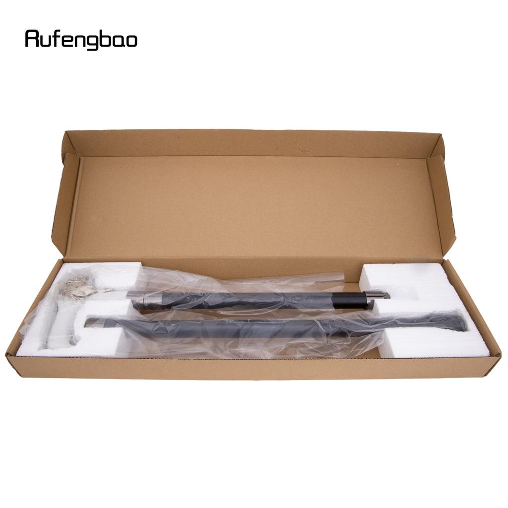 Серебряная смола Голова медведя Белая трость для ходьбы Модная декоративная стальная трость Элегантная трость с набалдашником для косплея Крозье 92 см