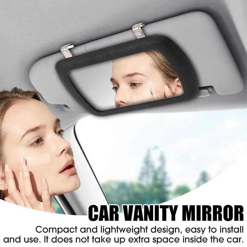 Car Cosmetic Mirror Interior Sun Visor Clip-on Make Up Glasses Universal Male Female Portable Vanity Mirror