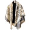 Shawl Women's New Winter Scarf Women's Large Square Scarf Double-sided Thermal Scarf Air Conditioner Shawl Travel
