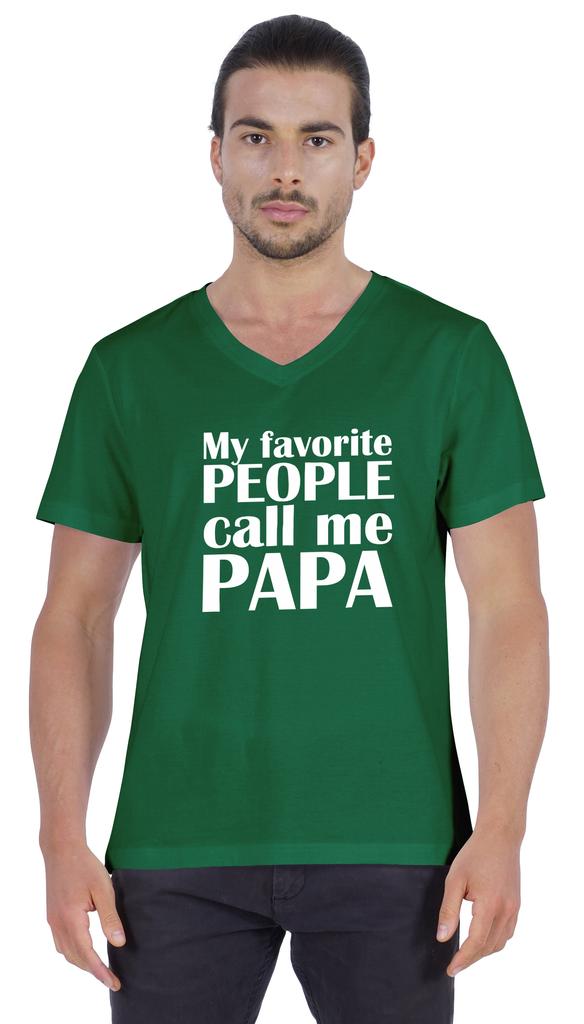 Inkmeso Мужская футболка Мои любимые люди называют меня папой Футболка с надписью «Письмо» в подарок папе Футболка для гордого папы и