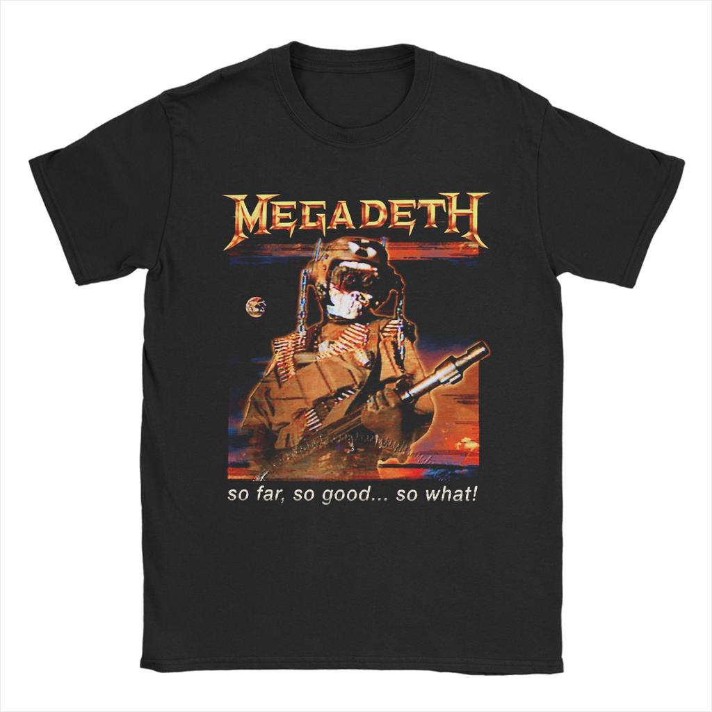 MMegadethed Band TShirt Beach Cotton T Shirts For Men Hipster Print Tee Shirt ShortSleeve Y2K Funny Tees