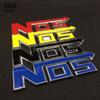 1PC Metal NOS Modified Nitrous Oxide Badge Sticker Auto Body Side Panel Emblem Sticker Car Logo Decoration Auto Accessories